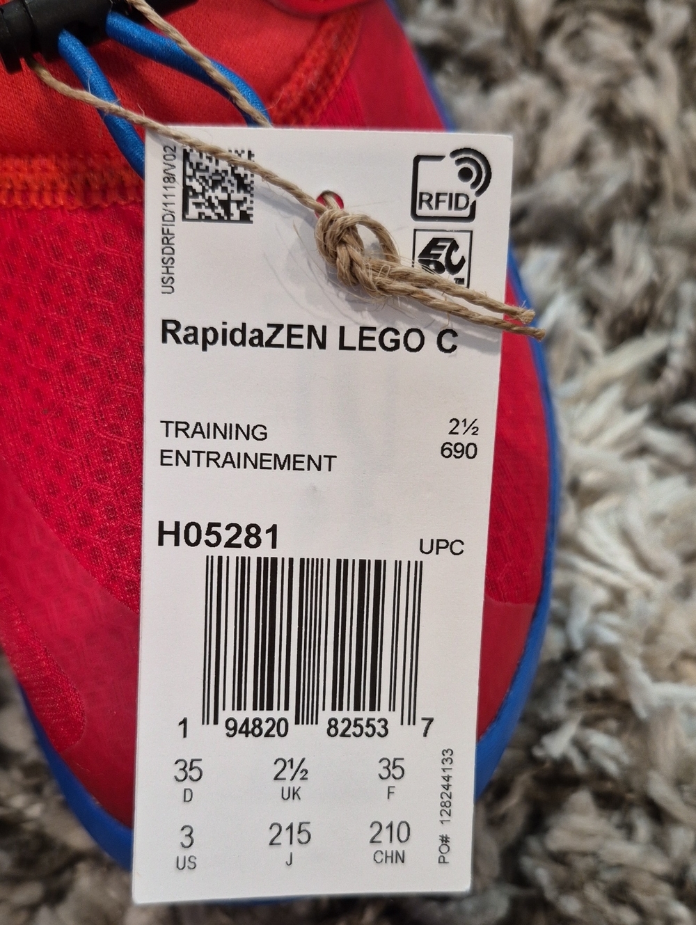 adidas x LEGO RapidaZen Red Sneakers - Picture 2 of 12